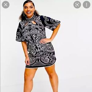 ASOS Navy and White embroidered dress - Brand new